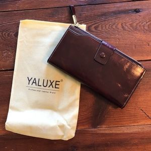 YALUXE Leather RFID Blocking Clutch Wallet